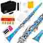 B00s5 Glory Musical Instrument Clarinet Reeds Hard Case Mouthpiece Accessories Band New Blue 701851969224