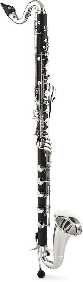 Backun 889052021887 Alpha Bass Clarinet With Backpack Case - Low C Silver-plated Keys