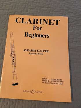 M-051-58102-3 Boosey & Hawkes Clarinet For Beginners Avrahm Galper And 1980 Revised Edition