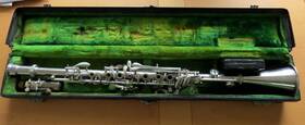 237274 Buescher Defective Vintage True Tone Silver Metal Clarinet Wcase Nice G3d