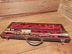 62512 Cavalier Vintage Silver Metal Clarinet With Case Elkhart Ind. Usa