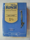 Reb1015 Clarinet Bass Rico Cut Reeds Royal File French Strength 10 Box 1.5