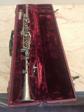 An13835 Cundy-bettoney Three Star Metal Clarinet Circa 1930-1940 Beautiful