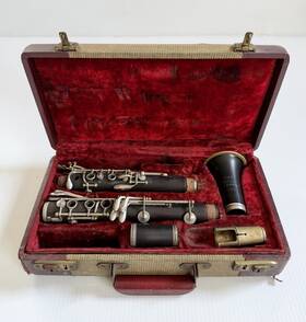 Fn-2140 Cundy Bettoney Vintage Cadet Model Wooden Clarinet With Case Fn 2140 As Is