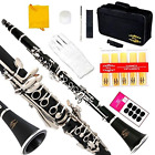 11reeds . Glory Flat Black Ebonite Clarinet With Barrels Pads 696573469490