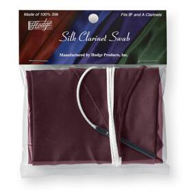Hodge 688567000451 Silk Clarinet Swab - Burgundy