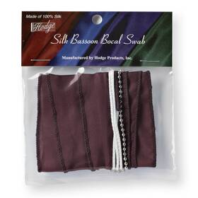 Bbb3 Hodge Silk Bassoon Bocal Swab - Burgundy