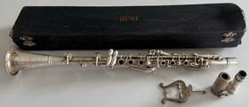 0198064 Holton Vintage Collegiate Clarinet Eb Silver Plated Metal Case Lyre Original