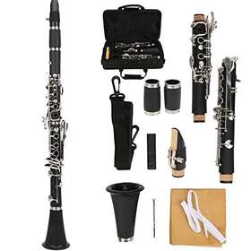 Jopwkuin 151135528806 Bb Tone Clarinet For Beginners 17 Keys Student Level Bakelite Woodw