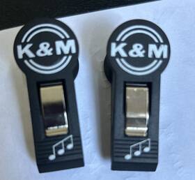 16055 K&m And Fix Clip Magnetic Sheet Music Clips With Note-double Sided
