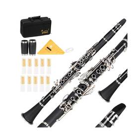 Clt381 Ktaxon Bb Flat Clarinet Mid-range Bakelite Beginner And Student Nicke