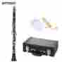 Ltw0103977131366im Ammoon Abs Clarinet Bb Cupronickel Plated Nickel 17 Key With Case Grease P7e7