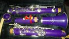 Lzr160cl-11 Lzr150cl-11 Lazarro Purple W Silver Keys Student School Band Concert Bb Clarinet Case
