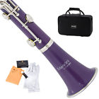 Mct-p Mendini Purple Abs Bb Clarinet W Case Care Kit 11 Reeds For Student Beginner 847848017216