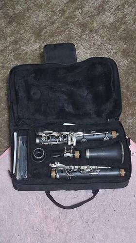 4354272208 Mendini By Cecilio Nickel B Flat Beginner Clarinet With 2 Barrels - Ebonite