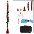 Nlx0321889950928hp Brand New Professional School Band Red Bb Clarinet