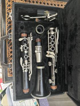 A50443 Noblet 27 Leblanc Intermediate Wooden Clarinet Circa 1970s Includes 2 Mouth Pcs