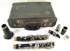 157981 S-n Boosey Hawkes Vtg Fogware Wood Clarinet Case Made In England