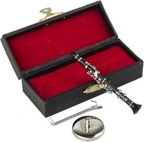 Seawoo Cl-2025-diff-l Miniature Clarinet With Stand And Case Mini Musical Instrument Replica