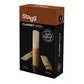 Rd-cl2 Stagg Box Of 10 Bb Clarinet Reeds 2 Hardness 100% Natural #rd-cl2