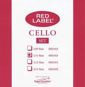 Ss6103 Super-sensitive 6103 Red Label Medium Cello String Set 1/4 Inch