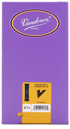 Cr1025 Vandoren Cr1025/50 Traditonal Bb Clarinet Reeds - 2.5 50-pack