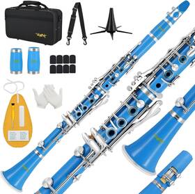 Vanphy 908923819805 Bb Clarinet For Beginners Students B Flat 17 Keys With Case