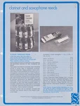 1973 Ad Sheet #2565 - Selmer Musical Instrument Clairnet & Sax Reeds. Fixed Price $12.00.