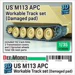 1/35 Us M113 Apc Workable Track Set Damaged Pad Ver For Academy/tamiya Kits. Fixed Price $44.35.