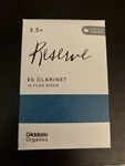 Daddario Reserve Flat Clarinet Reeds 3.5+ Strength New. Fixed Price $25.00.