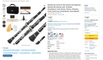 Mendini By Cecilio MCT-JE2 Clarinet W/case New. Fixed Price $100.00.