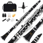 Eastar Flat Clarinet For Beginner, Ebonite Nickel-plated With 2 Barre. Fixed Price $137.40.