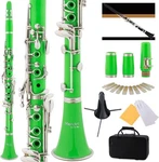 Mendini By Cecilio Flat Clarinet With 2 Barrels, 10 Reeds, Stand & Pocketbook. Fixed Price $76.99.