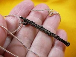 (M-212-C) Loree Black Pendant Necklace Jewelry Oboes Music Orchestra. Fixed Price $26.06.