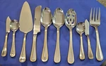 International Royal Golden Beaded Accent Stainless Buffet Serving Set Of 10. Fixed Price $70.00.