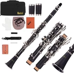 Bb Clarinet 17-KEY Beginner Student Woodwind With Case & Reeds Durable Abs. Fixed Price $115.69.