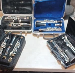 Artley & Mendini By Cecilio Clarinets Black Plastic W/ Case Mouthpiece Lot. Fixed Price $165.00.