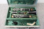 Vintage Andre Chabot Wooden Clarinet Made France Case. Fixed Price $60.00.