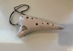 12 Hole Alto With Neck Strap Ocarinawind White Ice-crack Ceramic. Fixed Price $24.99.