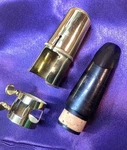 A.perier-bb Clarinet Mouthpiece-hard Rubber-made C.1930'S-NEW Cork-w/lig And Cap. Fixed Price $95.00.
