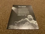 JBF19 Advert 11X8 Pete Fountain & The Leblanc T1611 Clarinet. Fixed Price $12.08.