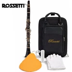 Rossetti 1150-CL Bb Clarinet Wood Grain Black W/ Mouthpiece, Case, Gloves. Fixed Price $249.99.