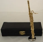 Bassoon Brass Gold Plated Handmade Miniature Music Instrument 6" W/ Stand & Case. Fixed Price $21.85.