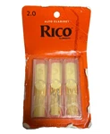 Rico Alto Clarinet Reeds Strength 2.0 3 Pack Addario New Open Box. Fixed Price $10.50.