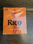 Rico By D'addario RCA1025 Strength 2.5 Bb Clarinet Reeds - Box Of New. Fixed Price $14.99.