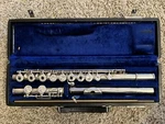Vintage Artley Elkhart Ind 90% Stamped Silver Musical Flute Instrument W/ Case. Fixed Price $1300.00.