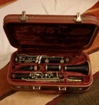 Vintage Noblet Wood Clarinet With Evette Case Paris, France. Fixed Price $140.00.