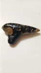 Antique Ocarina H. Fiehn C1 Austria Black Gold Hand Painted Clay Flute 4" As Is. Fixed Price $29.99.