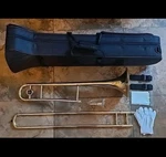 Bb Tenor Slide Trombone Brass Band Instrument Flat Key W/ Case Mouthpiece. Fixed Price $140.00.