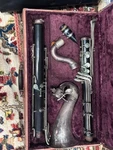 1930S The Pedler Silver Vintage Clarinet Custombuilt Pre WW2 ID#W12687. Fixed Price $400.00.